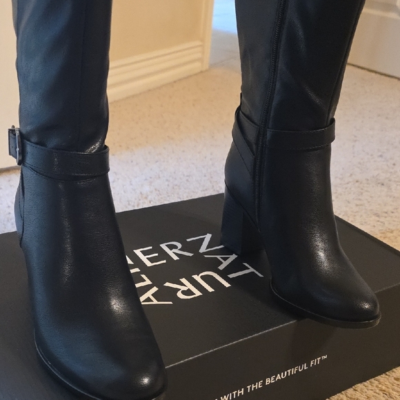 Naturalizer Black Heeled Boots (Wide Calf) - Picture 4 of 4